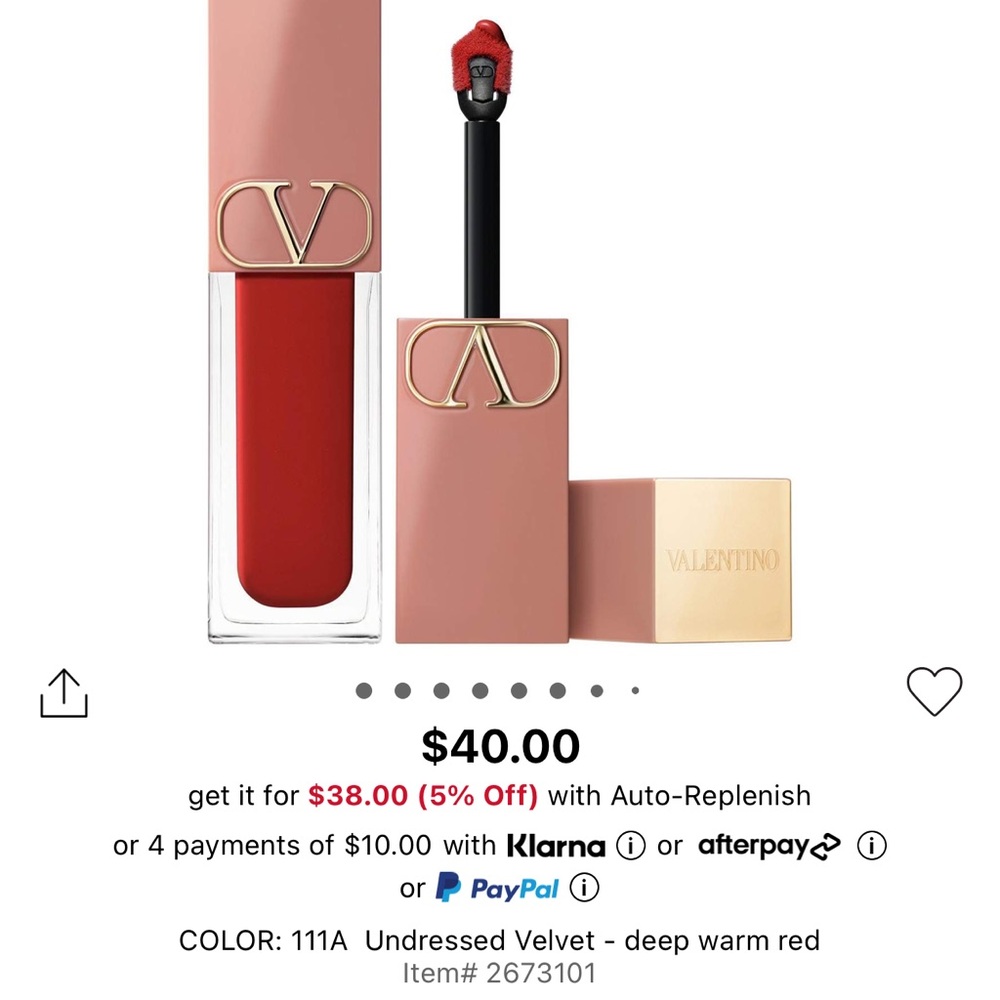 Valentino liquid Matt color undressed velvet